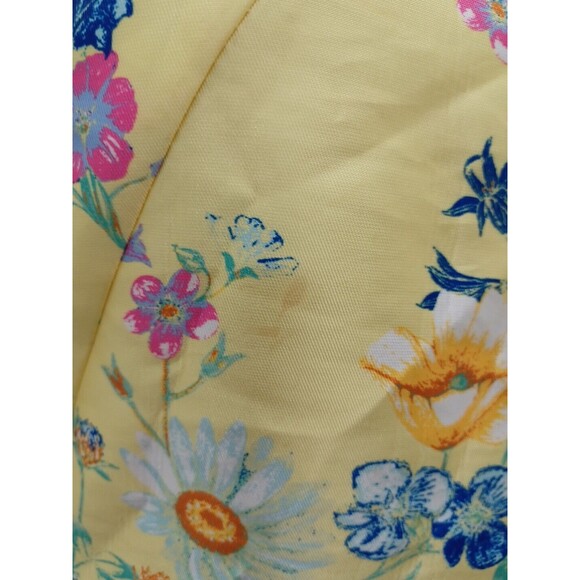 TAHARI Sundress Yellow Blue Pink Floral Spaghetti Strap Size 14/16 - Picture 3 of 11
